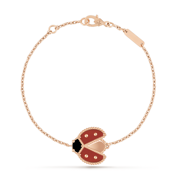 [LUCKY LOVE]LUCKY SPRING 1 MOTIF PINK GOLD BRACELET