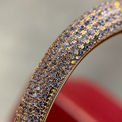 [LUCKY LOVE]PANTHERE HALF DIAMOND OPEN BRACELET