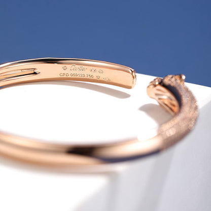 [LUCKY LOVE]PANTHERE FULL DIAMOND OPEN BRACELET