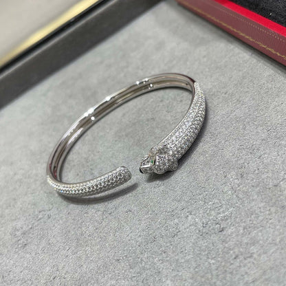 [LUCKY LOVE]PANTHERE FULL DIAMOND OPEN BRACELET