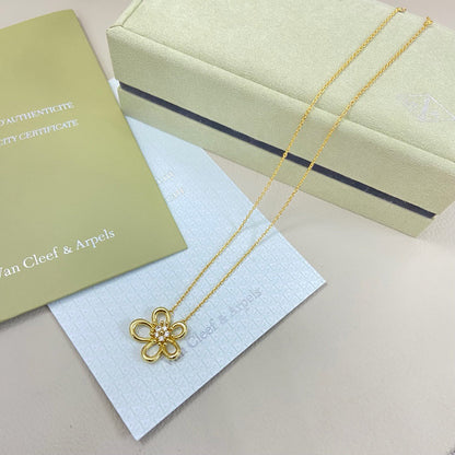 [LUCKY LOVE]FLOWERLACE NECKLACE 5 DIAMONDS