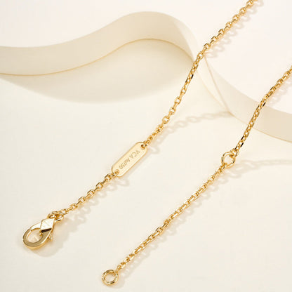 [LUCKY LOVE]FLOWERLACE NECKLACE 5 DIAMONDS