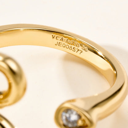 [LUCKY LOVE]  FLOWERLACE OPEN RING 5 DIAMONDS