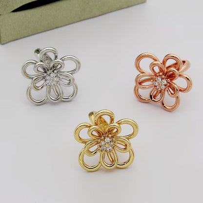 [LUCKY LOVE] FLOWERLACE RING 5 DIAMONDS