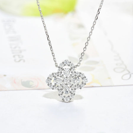 [LUCKY LOVE]LOOP NECKLACE FULL MOTIF DIAMOND 16MM MULTIPLE COLORS
