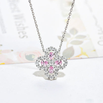 [LUCKY LOVE]LOOP NECKLACE FULL MOTIF DIAMOND 16MM MULTIPLE COLORS