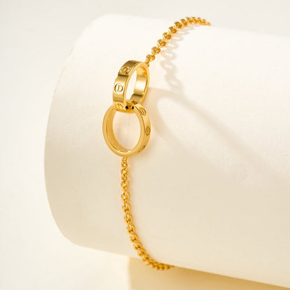 [LUCKY LOVE]LOVE BRACELET DOUBLE RING