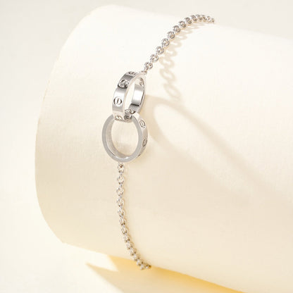 [LUCKY LOVE]LOVE BRACELET DOUBLE RING