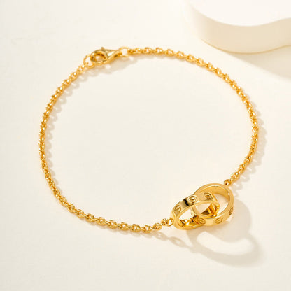 [LUCKY LOVE]LOVE BRACELET DOUBLE RING