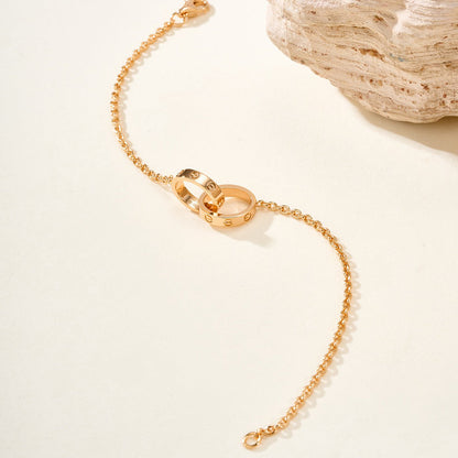 [LUCKY LOVE]LOVE BRACELET DOUBLE RING