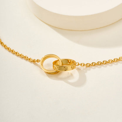 [LUCKY LOVE]LOVE BRACELET DOUBLE RING