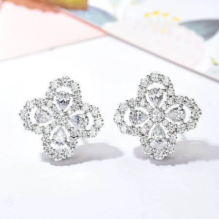 [LUCKY LOVE]LOOP EARRINGS FULL MOTIF DIAMOND 16MM
