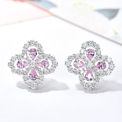 [LUCKY LOVE]LOOP EARRINGS FULL MOTIF DIAMOND 16MM