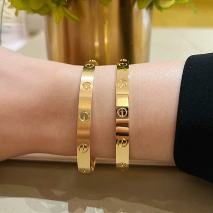 [LUCKY LOVE]LOVE BRACELET 6.1MM BRUSHED
