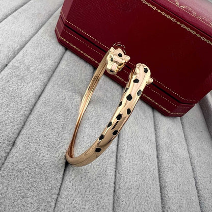 [LUCKY LOVE]PANTHERE DOUBLE HEADED OPEN BRACELET