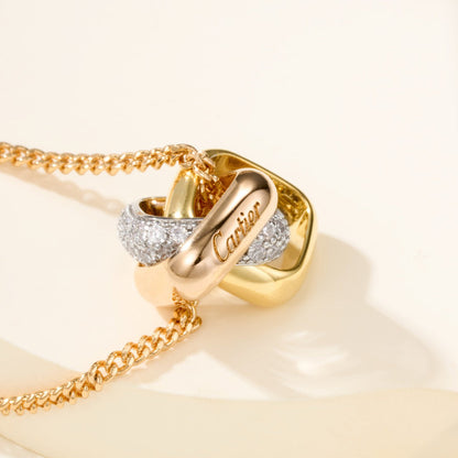 [LUCKY LOVE]TRINITY CUSHION NECKLACE COLLECTION