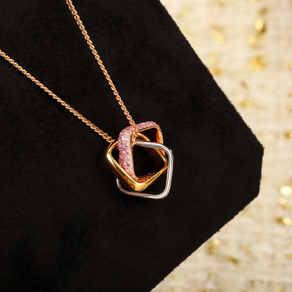 [LUCKY LOVE]TRINITY CUSHION NECKLACE COLLECTION