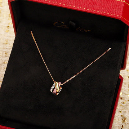 [LUCKY LOVE]TRINITY CUSHION NECKLACE COLLECTION