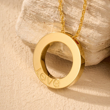 [LUCKY LOVE]LOVE NECKLACE 16MM  FULL DIAMOND