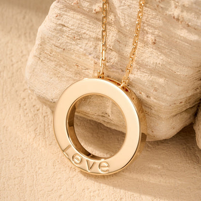 [LUCKY LOVE]LOVE NECKLACE 16MM  FULL DIAMOND