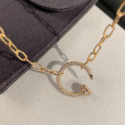 [LUCKY LOVE]JUSTE NECKLACE FULL DIAMONDS