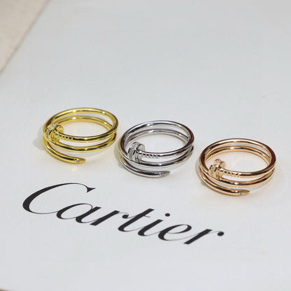 [LUCKY LOVE]JUSTE RING 4.8MM HALF DIAMOND