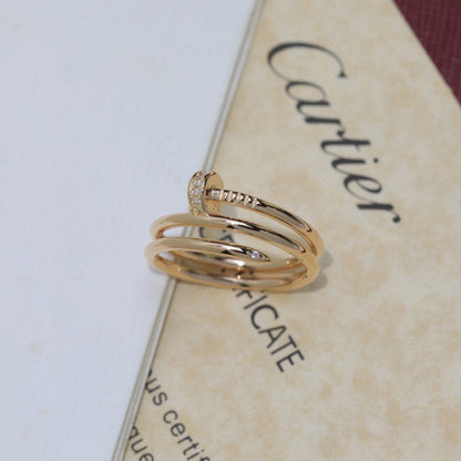 [LUCKY LOVE]JUSTE RING 4.8MM HALF DIAMOND