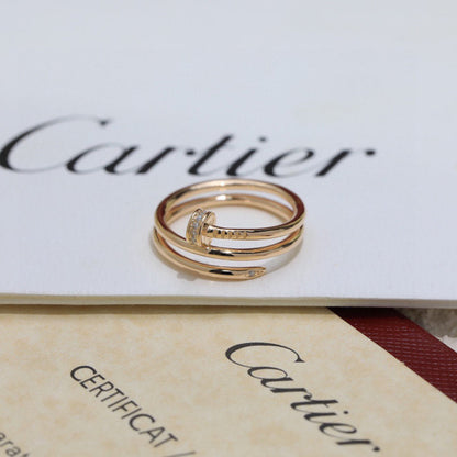 [LUCKY LOVE]JUSTE RING 4.8MM HALF DIAMOND