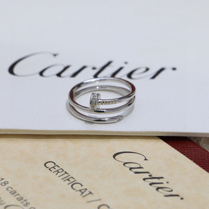 [LUCKY LOVE]JUSTE RING 4.8MM HALF DIAMOND