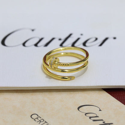 [LUCKY LOVE]JUSTE RING 4.8MM HALF DIAMOND