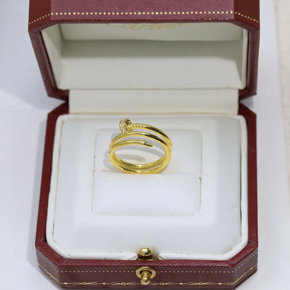 [LUCKY LOVE]JUSTE RING 4.8MM HALF DIAMOND
