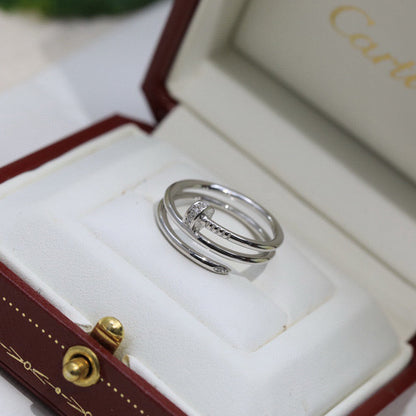 [LUCKY LOVE]JUSTE RING 4.8MM HALF DIAMOND