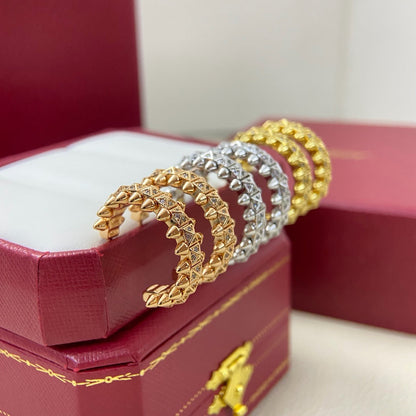 [LUCKY LOVE]CLASH 6.4MM FULL DIAMOND SMALL EARRINGS