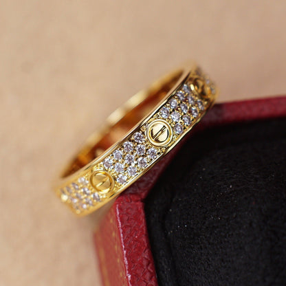 [LUCKY LOVE]LOVE RING 4.0MM DIAMOND PAVED