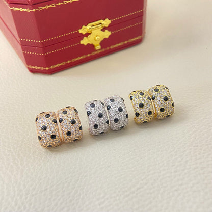 [LUCKY LOVE]PANTHERE MINI FULL DIAMOND EARRINGS
