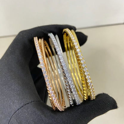 [LUCKY LOVE]ETINCELLE HALF-PAVED DIAMOND BRACELET