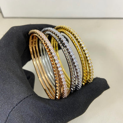[LUCKY LOVE]ETINCELLE HALF-PAVED DIAMOND BRACELET