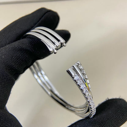 [LUCKY LOVE]ETINCELLE HALF-PAVED DIAMOND BRACELET
