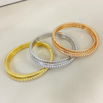 [LUCKY LOVE]ETINCELLE HALF-PAVED DIAMOND BRACELET