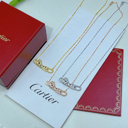 [LUCKY LOVE]PANTHERE PAVED DIAMOND NECKLACE