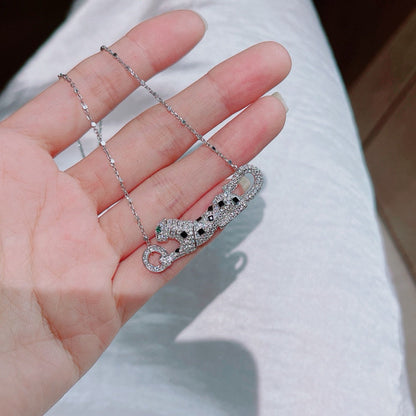 [LUCKY LOVE]PANTHERE PAVED DIAMOND NECKLACE