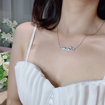 [LUCKY LOVE]PANTHERE PAVED DIAMOND NECKLACE