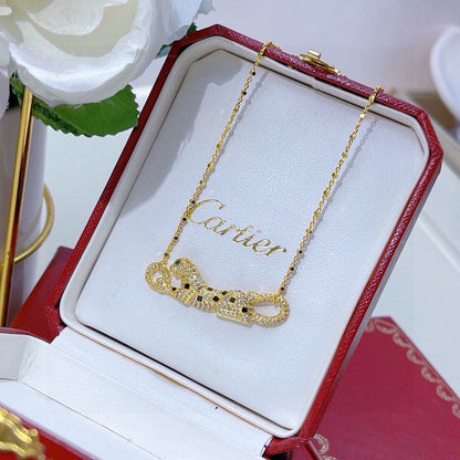 [LUCKY LOVE]PANTHERE PAVED DIAMOND NECKLACE