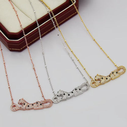 [LUCKY LOVE]PANTHERE PAVED DIAMOND NECKLACE