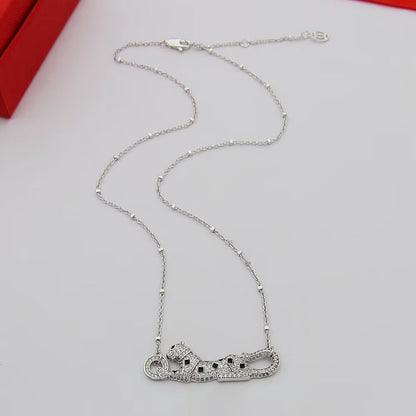 [LUCKY LOVE]PANTHERE PAVED DIAMOND NECKLACE