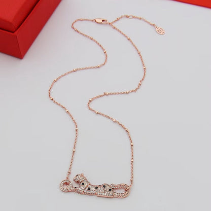 [LUCKY LOVE]PANTHERE PAVED DIAMOND NECKLACE