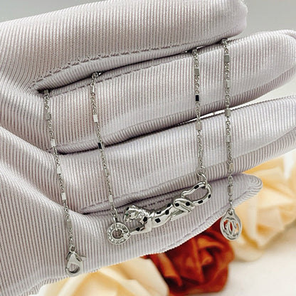 [LUCKY LOVE]PANTHERE FULL DIAMOND NECKLACE