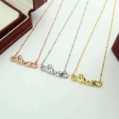 [LUCKY LOVE]PANTHERE FULL DIAMOND NECKLACE