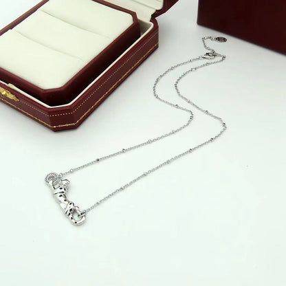 [LUCKY LOVE]PANTHERE FULL DIAMOND NECKLACE