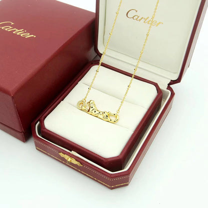 [LUCKY LOVE]PANTHERE FULL DIAMOND NECKLACE